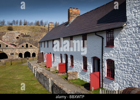 Blaenavon Ironworks Lancaster lavoratori ferro cottages South Wales UK Foto Stock