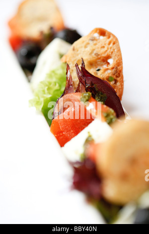 Insalata di Feta cibo dal Cielo Ristorante a Brindleyplace Birmingham Inghilterra Foto Stock