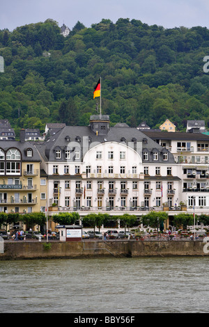 Best Western Bellevue Rheinhotel, Hotel a Boppard sul fiume Reno, Renania-Palatinato, Germania, Europa Foto Stock