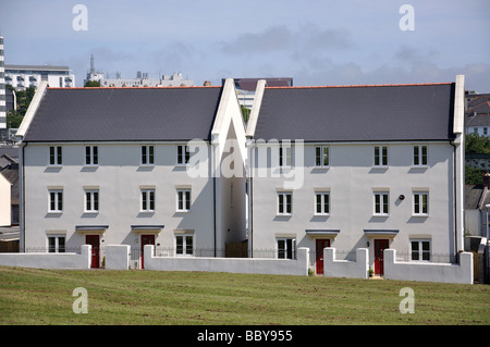 Alloggiamento moderno sviluppo, Alma Road, Plymouth Devon, Inghilterra, Regno Unito Foto Stock