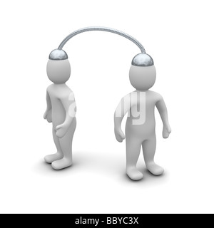 Comunicazione la telepatia Foto Stock