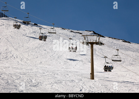 La Estación de Esquí de la Sierra Nevada en Granada Andalucía España Sci della Sierra Nevada in Granada Andalusia Spagna Foto Stock