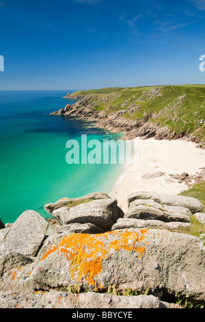 Cornish paesaggi costieri vicino a Porthgwarra Cornwall Regno Unito Foto Stock