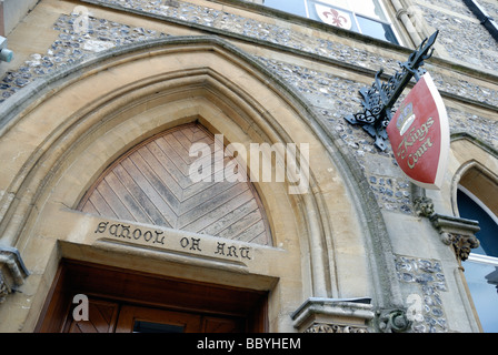 La ex scuola di arte in Winchester Guildhall re s Court Hampshire Inghilterra Foto Stock