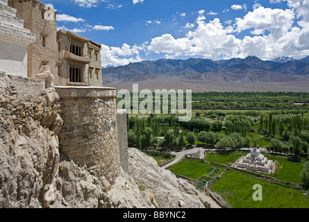 Vista dal palazzo di Shey. Vicino a Leh. Ladakh. India Foto Stock