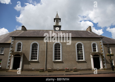 Chiesa moravo nel XVIII secolo gracehill villaggio un insediamento moravo nella contea di Antrim Irlanda del Nord Regno Unito Foto Stock