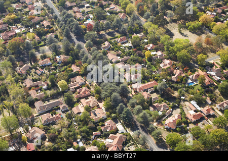 Frondose Suburbia Currong e strade Euree Reid atto di Canberra Australia antenna Foto Stock