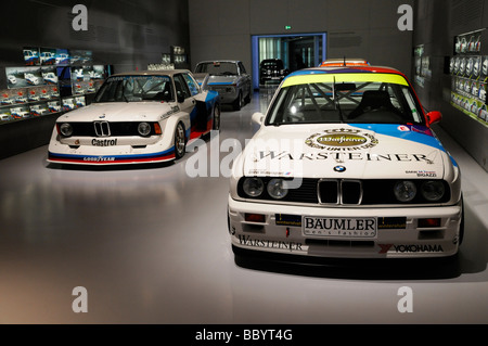 Varie BMW M3, museo BMW Monaco di Baviera, Germania, Europa Foto Stock