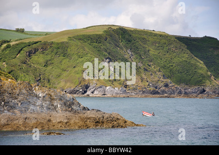 Il litorale via porto, Mevagissey, Cornwall, England, Regno Unito Foto Stock