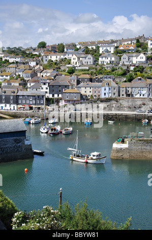 La vista del porto, Mevagissey, Cornwall, England, Regno Unito Foto Stock