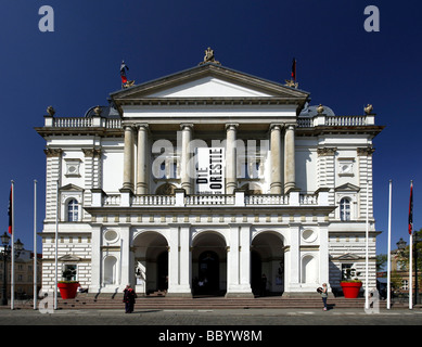 Mecklenburgisches Staatstheater teatro di stato, Schwerin, Meclemburgo-Pomerania Occidentale, Germania, Europa Foto Stock