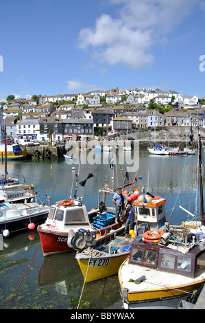 La vista del porto, Mevagissey, Cornwall, England, Regno Unito Foto Stock