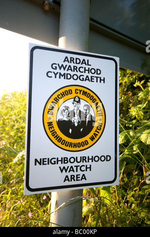 Neighborhood Watch sign in una zona rurale. Foto Stock