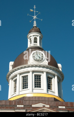 Torre dell'orologio del Municipio di Kingston Ontario Canada Foto Stock