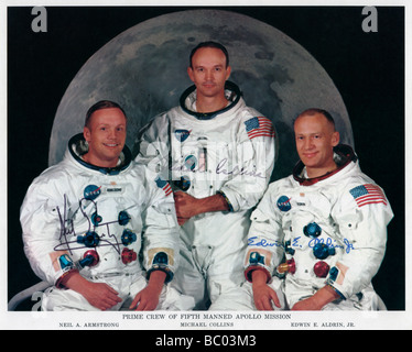 L'equipaggio dell'Apollo 11, 1969.artista: la NASA Foto Stock