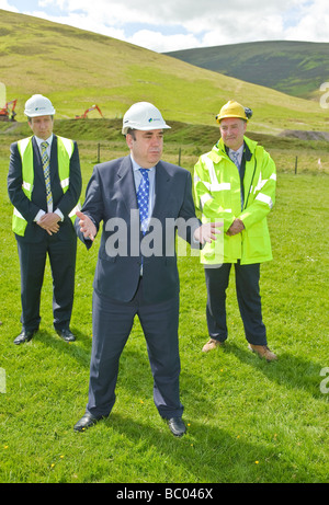 Alex Salmond annuncia il progetto di centrale eolica in Clydesdale Foto Stock