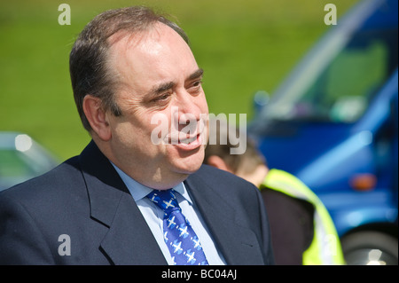 Alex Salmond annuncia il progetto di centrale eolica in Clydesdale Foto Stock