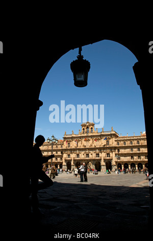 Plaza Mayor de Salamanca Castilla León España Plaza Mayor di Salamanca Castiglia e Leon Spagna Foto Stock