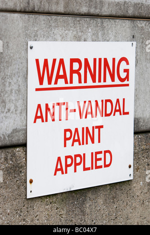 Anti-Vandal segno di vernice Foto Stock