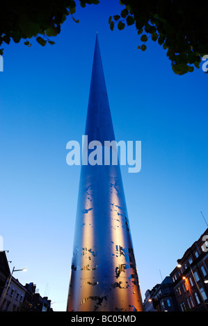 La Guglia di Dublino ha ufficialmente intitolato il monumento di luce in O'Connell St Dublino Repubblica di Irlanda Foto Stock