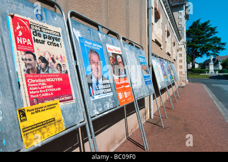 Parte poster per 2009 elezioni del Parlamento europeo - Indre-et-Loire (centro), in Francia. Foto Stock