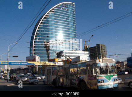 Vista dei nuovi edifici a Ulaan Baatar, Mongolia. Foto Stock