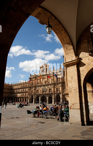 Plaza Mayor de Salamanca Castilla León España Plaza Mayor di Salamanca Castiglia e Leon Spagna Foto Stock