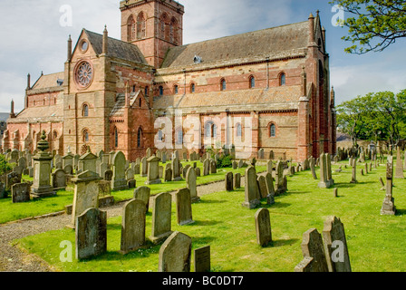 Saint Magnus Cathedral a Kirkwall Isole Orcadi Scozia Scotland Foto Stock