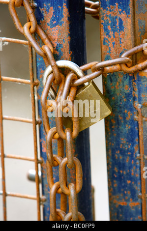 Il lucchetto e catena Foto Stock