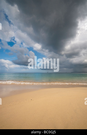 Aria di tempesta off Corbis Bay in Cornovaglia Foto Stock