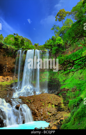 Dambri cascata in altopiano centrale del Vietnam tonemapped HDR Foto Stock