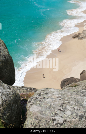 Spiaggia Porthchapel Cornovaglia Foto Stock