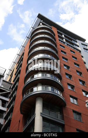 Nuovi appartamenti residenziali e appartamenti in Spinningfield distretto di Manchester Inghilterra England Foto Stock