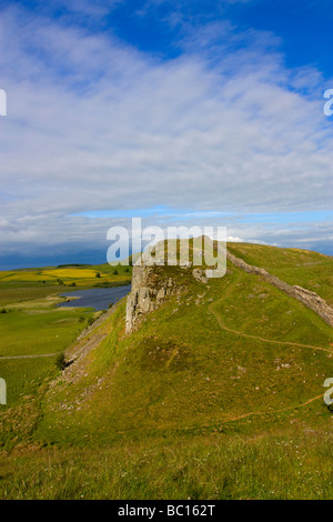 Vista verso est verso cragg lough da acciaio rigg sulla parete di Adriano Foto Stock