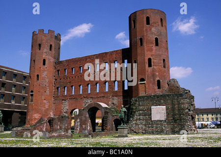 Italia, Piemonte, Torino, porta Palatina Foto Stock