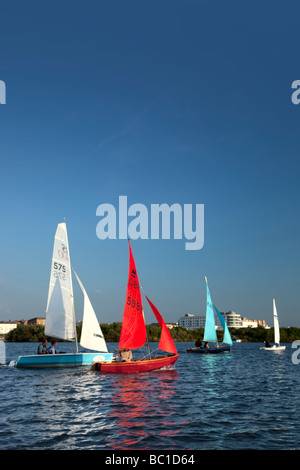 Southport lago marino e barche Foto Stock