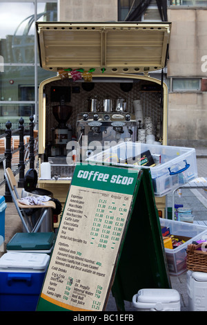 Caffè Mobile Shop Quayside Newcastle Tyne and Wear Foto Stock