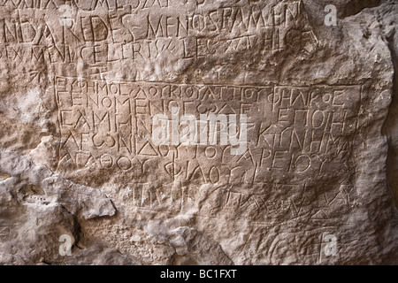 Rock-arte nel Deserto Orientale dell Egitto, Nord Africa Foto Stock