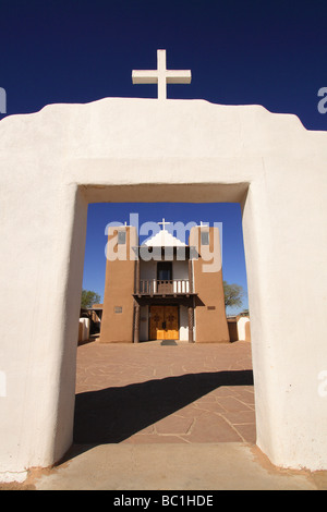 Taos Pueblo San Geronimo Chiesa Foto Stock