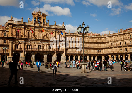 Plaza Mayor de Salamanca Castilla León España Plaza Mayor di Salamanca Castiglia e Leon Spagna Foto Stock