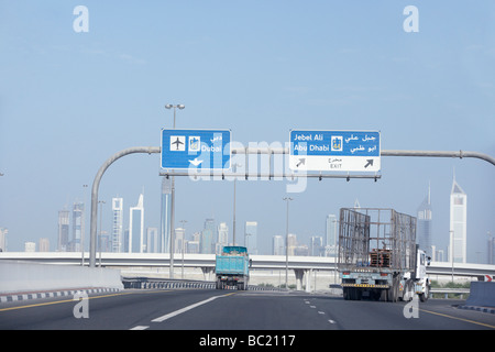 Dubai skyline della città Foto Stock
