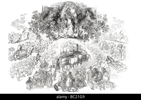 Offerta di Natale disegnato da Harvey Foto Stock