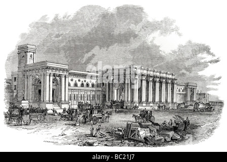 La grande stazione ferroviaria a Newcastle upon Tyne Foto Stock