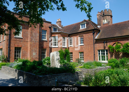 Abbey House la residenza ufficiale del sindaco di Winchester Winchester Hampshire Inghilterra Foto Stock