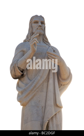 Statua di Gesù che si affaccia su Havana dall'altro lato della baia. L'Avana, Cuba Foto Stock
