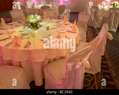 Nozze elegante Impostazione tabella Foto Stock