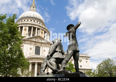 Il Memoriale Nazionale per gli uomini e le donne del Regno Unito servizio antincendio. Foto Stock