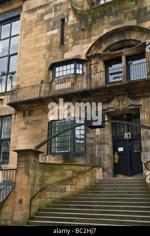 dh Glasgow School of Art ART SCHOOL GLASGOW Building Enterance progettato da Charles Rennie Mackintosh Renfrew Street entrata Foto Stock