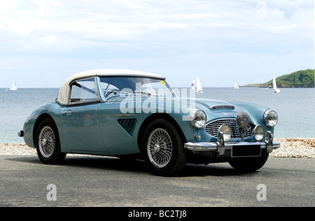 Austin Healey 3000 classica vettura sportiva con tetto morbido Foto Stock