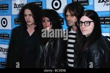 JACK WHITE ALISON MOSSHART DEAN FERTITA JACK LAWRENCE POTREBBE OTTENERE LOUD LOS ANGELES PREMIERE. LOS ANGELES FILM FESTIVAL WEST Foto Stock